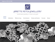 Tablet Screenshot of annettepetchjewellery.co.uk